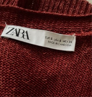 Chaleco Zara color teja