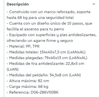 Rampa Escalera Perros PawHut Casi Nueva