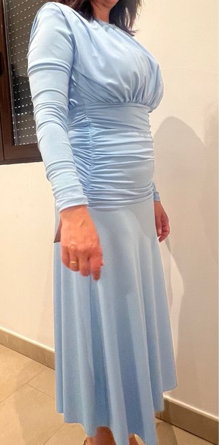 Vestido azul largo