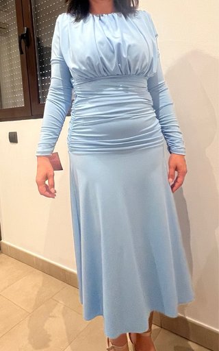 Vestido azul largo