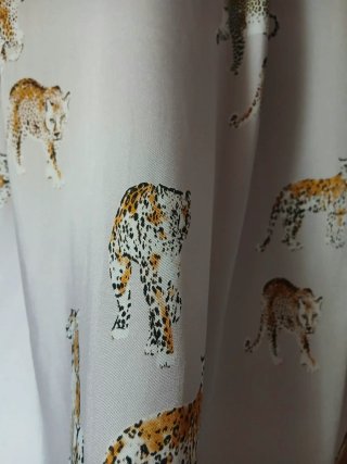 Camisa Zara mujer satinada estampado leopardo
