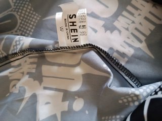 Conjunto SHEIN XXL Estampado Blanco y Negro
