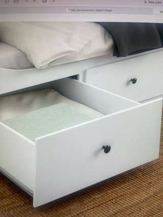Cama diván Ikea Hemnes con 3 cajones