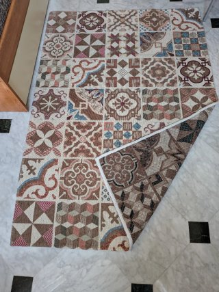 Tappeto cotone beige e marrone misura 165cm x115cm