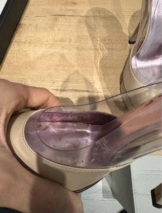 Tacones Ursula Mascaro Beige Transparentes