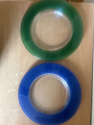 Juego de 4 platos de crstal de Murano  de 35cm