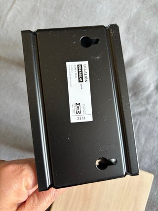 Portarotolo Ikea legno e metallo nero Nuovo