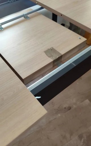 Mesa extensible madera y metal