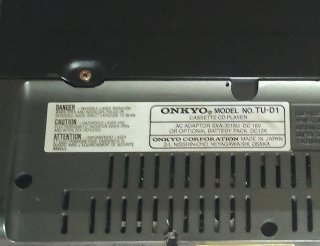 Equipo Hifi Onkyo TU-D1 Vintage 1992 averiado.