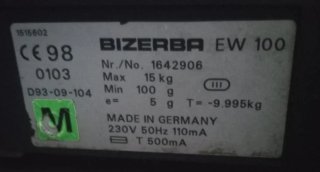 Báscula Bizerba EW100 Profesional