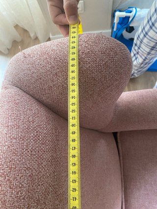 Butaca rosa de tela