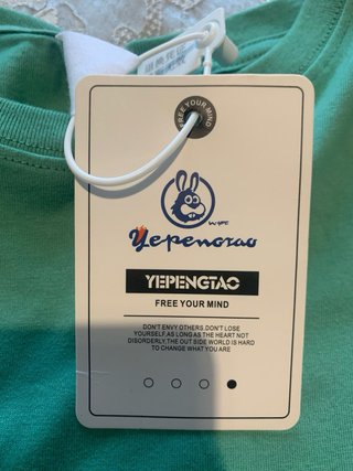 Camiseta Oversize verde menta YEPENGTAO / Talla L