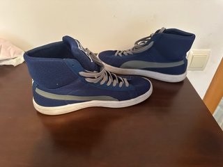Zapatillas Puma Altas Azul y Gris