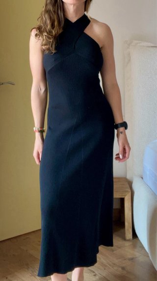 Vestido largo Zara negro talla S