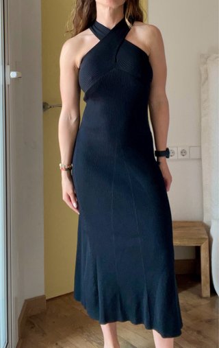 Vestido largo Zara negro talla S