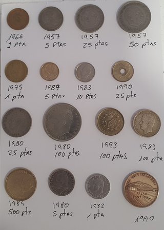 Lote de monedas antiguas españolas