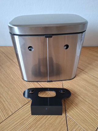 Mini cubo basura metal y plástico