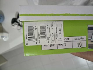 Scarpe primi passi bimbo bianche Tg 19