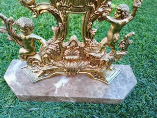 Reloj de sobremesa bronce y mármol