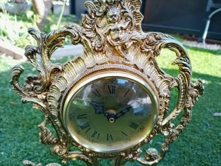 Reloj de sobremesa bronce y mármol