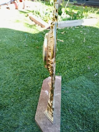 Reloj de sobremesa bronce y mármol