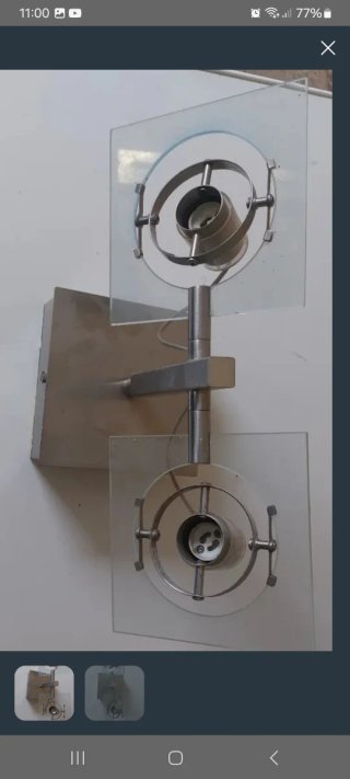 Lámpara techo/pared Ikea cristal y metal