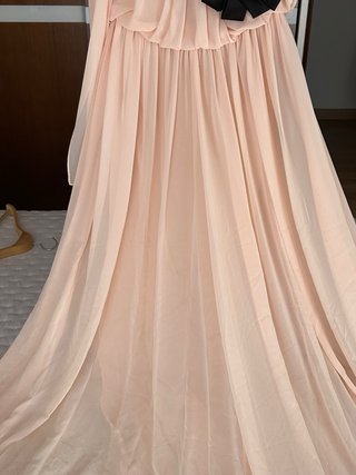 Vestido de fiesta rosa palo pronovias