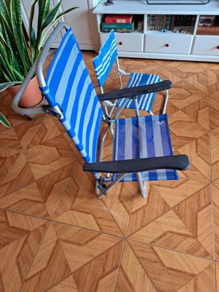 2 Sillas Playa Plegables Azul