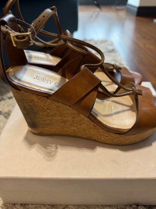 Sandalias cuña Jimmy Choo Marrón