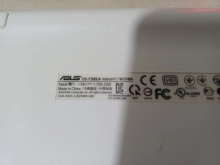 Portátil Asus F200CA Blanco