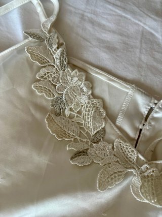 Top Oysho Blanco Encaje Talla S