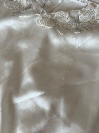 Top Oysho Blanco Encaje Talla S