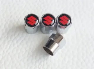 Suzuki 4 Tapones de Neumáticos para Moto Coche
