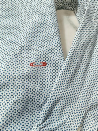 Camicia Moschino Uomo Fantasia Blu/Bianco Taglia L