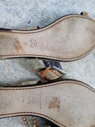Sandalias Farrutx Marrón y Dorado
