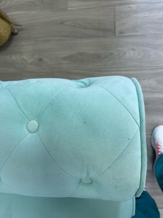 Divano Chesterfield in Velluto Blu Turchese