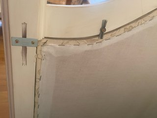 Cabecero de cama 90cm de madera y tapizado floral