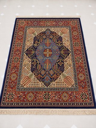 Alfombra Persa Azul y Roja