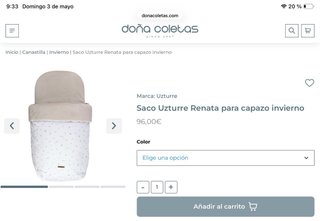 Capazo YOYO Babyzen + Saco y Fijaciones