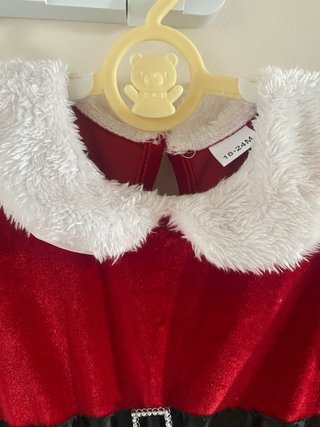 Disfraz Papa Noel 18-24m. Vestido con tul y gorro.