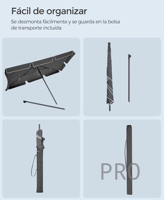 Sombrilla de terraza con inclinación - Songmics