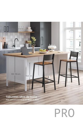 Sgabello da Bar, Set di 2, Sgabelli Alti da Cucina