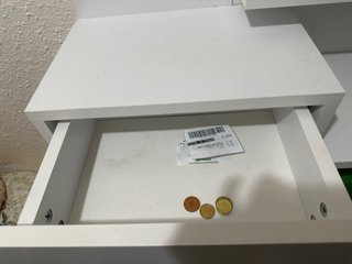 Mueble tocador blanco con espejo y cajon