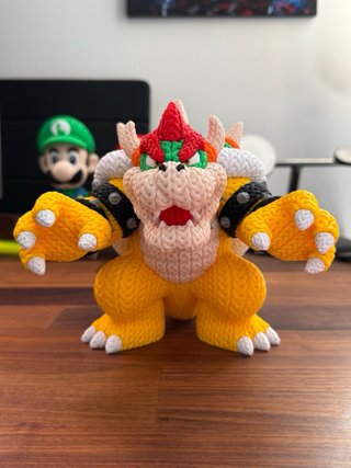 Bowser - Figure 3D in stile crocet - Super Mario