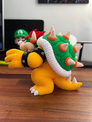 Bowser - Figure 3D in stile crocet - Super Mario