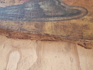 Icona Arcangelo Michele 80x60 con cornice dorata