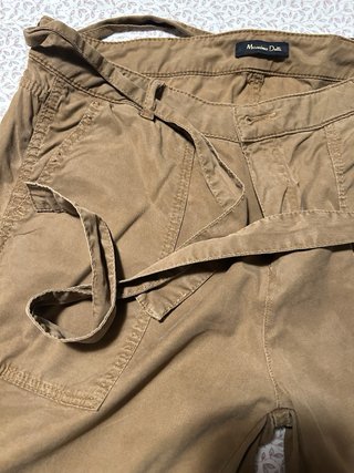 Pantalones cargo Massimo Dutti verde caqui