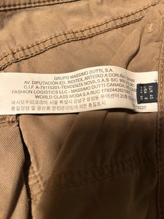 Pantalones cargo Massimo Dutti verde caqui