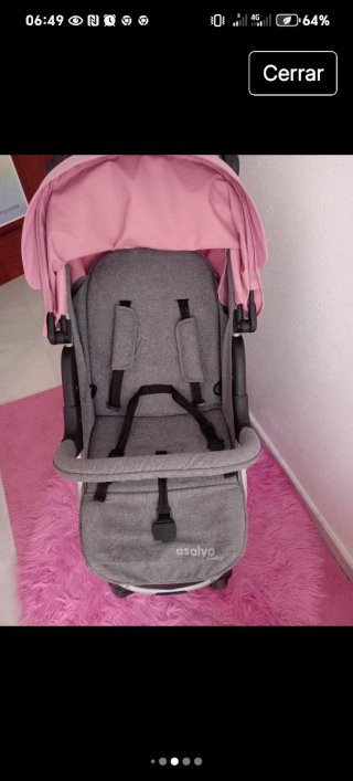 Cochecito Asalvo Baby rosa