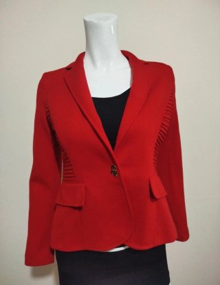 Giacca Luisa Spagnoli Rossa 100% Lana